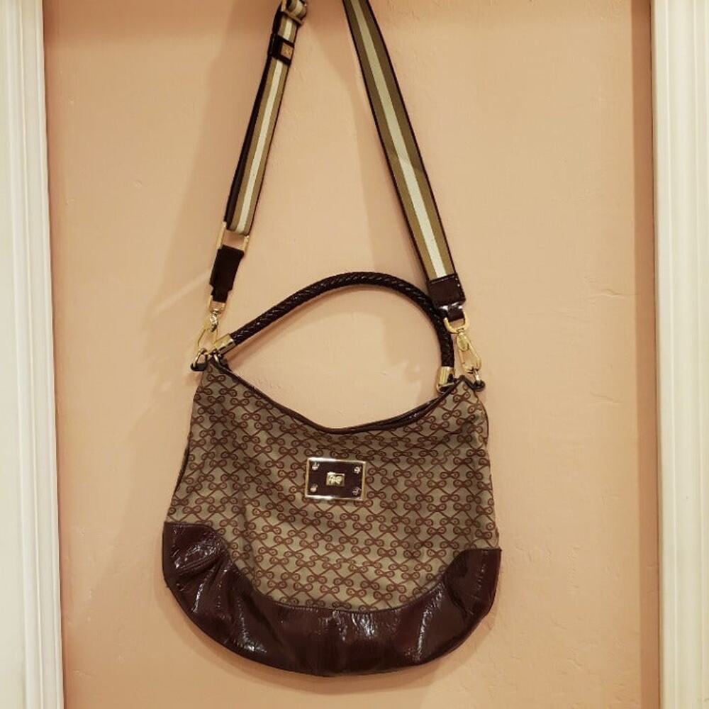 Anya Hindmarch canvas leather bag tote